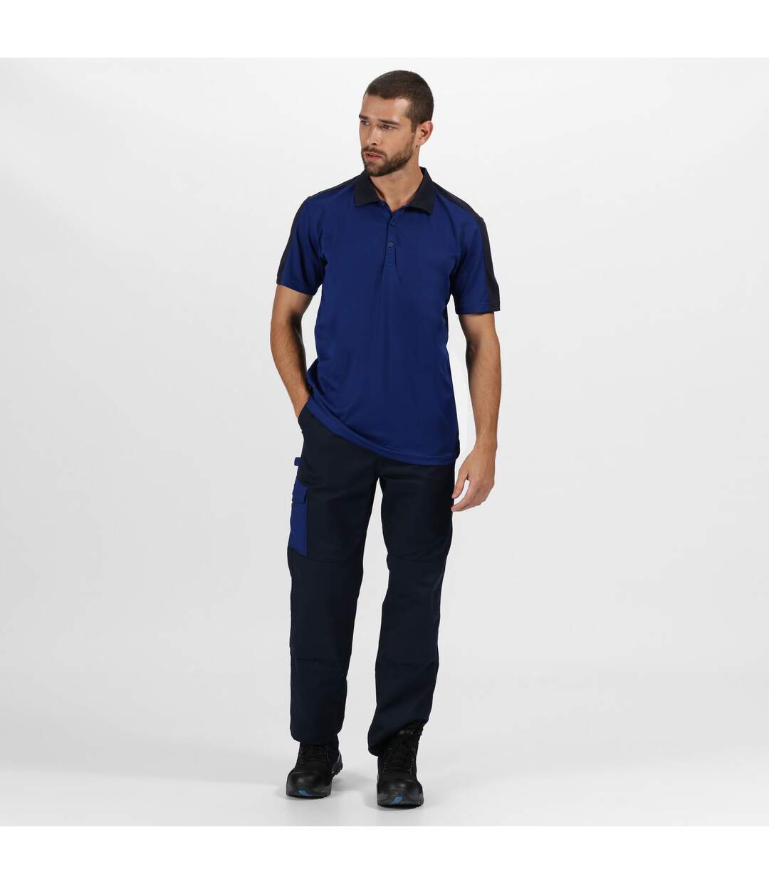 Regatta Mens Contrast Coolweave Polo Shirt (New Royal/Navy)