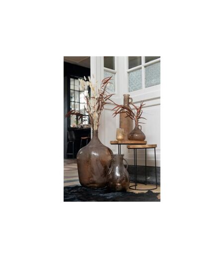 Vase Design en Verre Puisa 32cm Marron