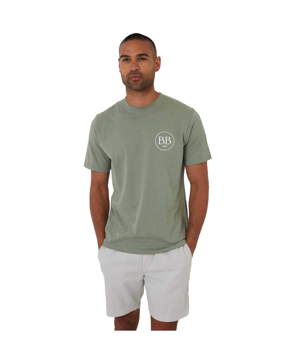 Mens Rune Regular T-shirt Sage Threadbare-2