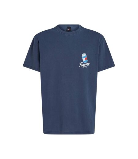 Mens Graphic Back Print T-shirt Blue Tommy Hilfiger
