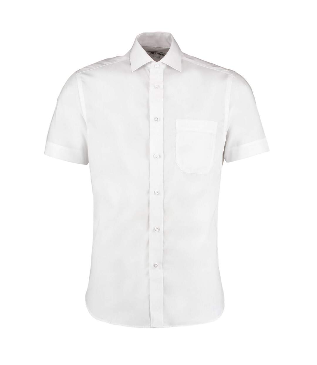 Mens premium corporate short-sleeved shirt white Kustom Kit-1