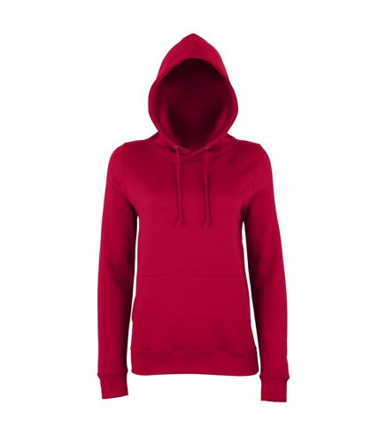 AWDis Just Hoods Womens/Ladies Girlie College Pullover Hoodie (Red Hot Chilli)
