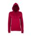 AWDis Just Hoods Womens/Ladies Girlie College Pullover Hoodie (Red Hot Chilli)