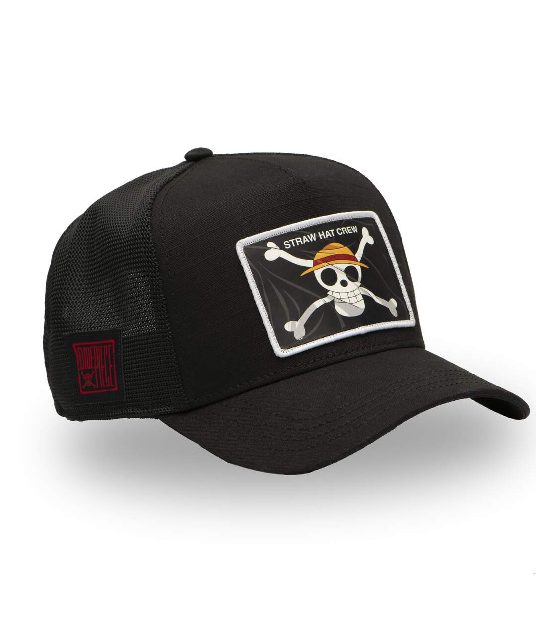 Casquette trucker premium effet bambou One Piece Black Flag Capslab-5