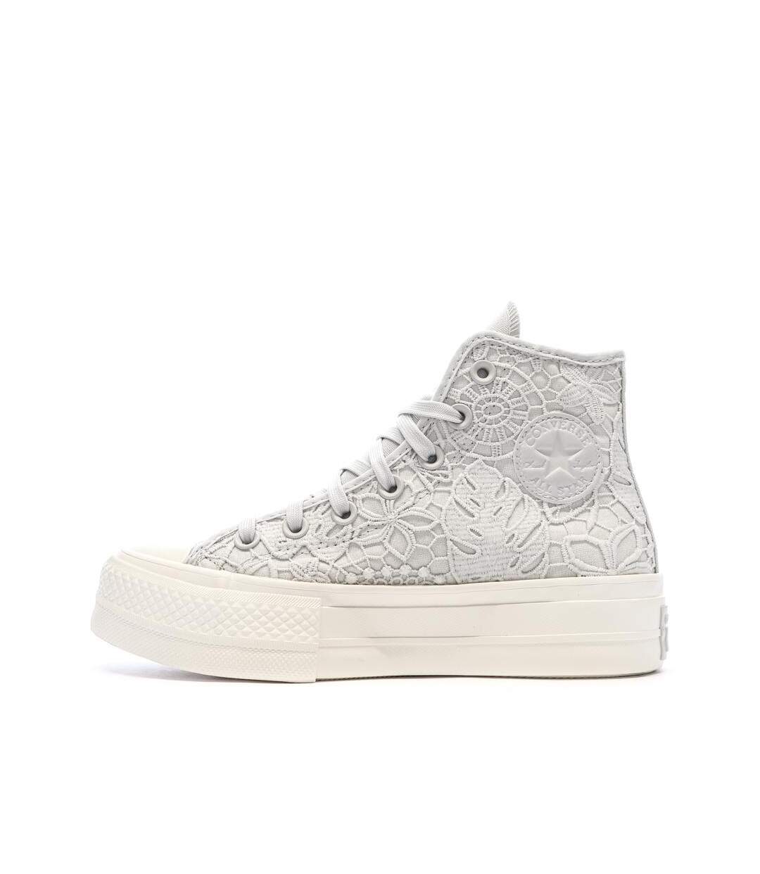 Baskets grises dentelle femme converse chuck taylor all star lift-1
