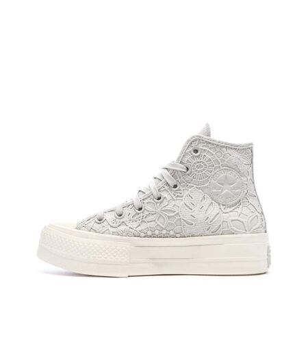 Baskets grises dentelle femme converse chuck taylor all star lift