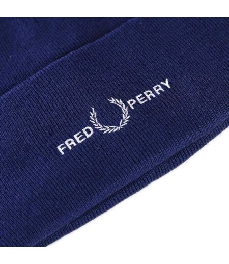 Bonnet Motif Graphique Adulte Bleu Marine Français Fred Perry