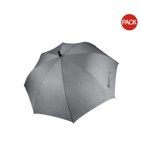 Lot de 2  Grand parapluie uni adulte unisexe taille unique gris ardoise Kimood