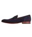 Mens bruno leather penny loafers navy Base London-4