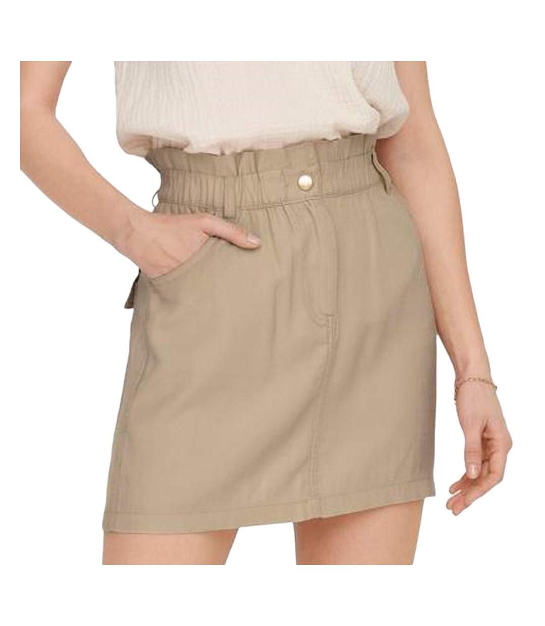 Jupe beige femme only lova - s-1