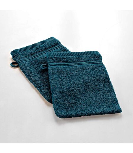 Lot de 2 Gants de Toilette Tendresse 15x21cm Bleu Indigo
