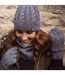 Ladies Fleece Lined Thermal Hat & Gloves Set for Winter-5