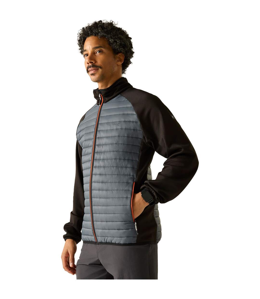 Veste Hybride Clumber Homme Gris Foncé Noir Regatta-1
