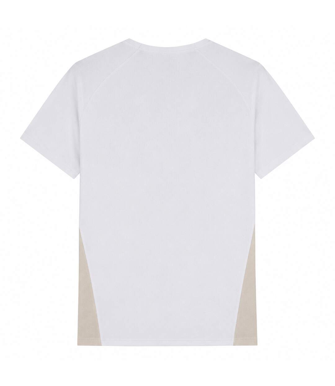 Womens/ladies Performance Running Top White Silver On-2