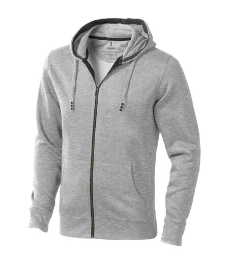 Elevate Mens Arora Hooded Full Zip Sweater (Grey Melange)