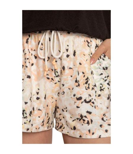 Womens/ladies Leopard Print Lounge Shorts Orange PJ Salvage