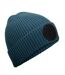 Bonnet Fashion Bleu Ardoise Noir Beechfield-2