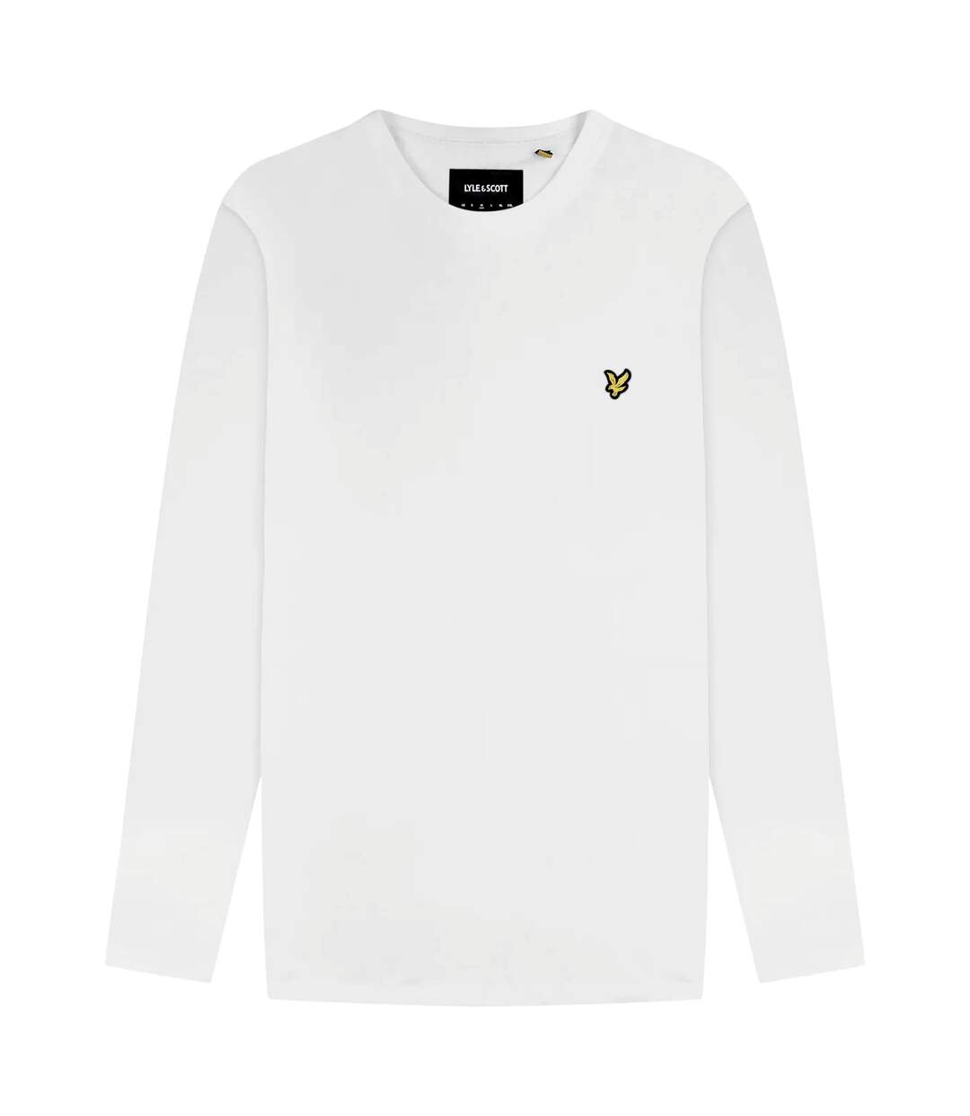 Mens plain long-sleeve t-shirt blanc Lyle & Scott-1