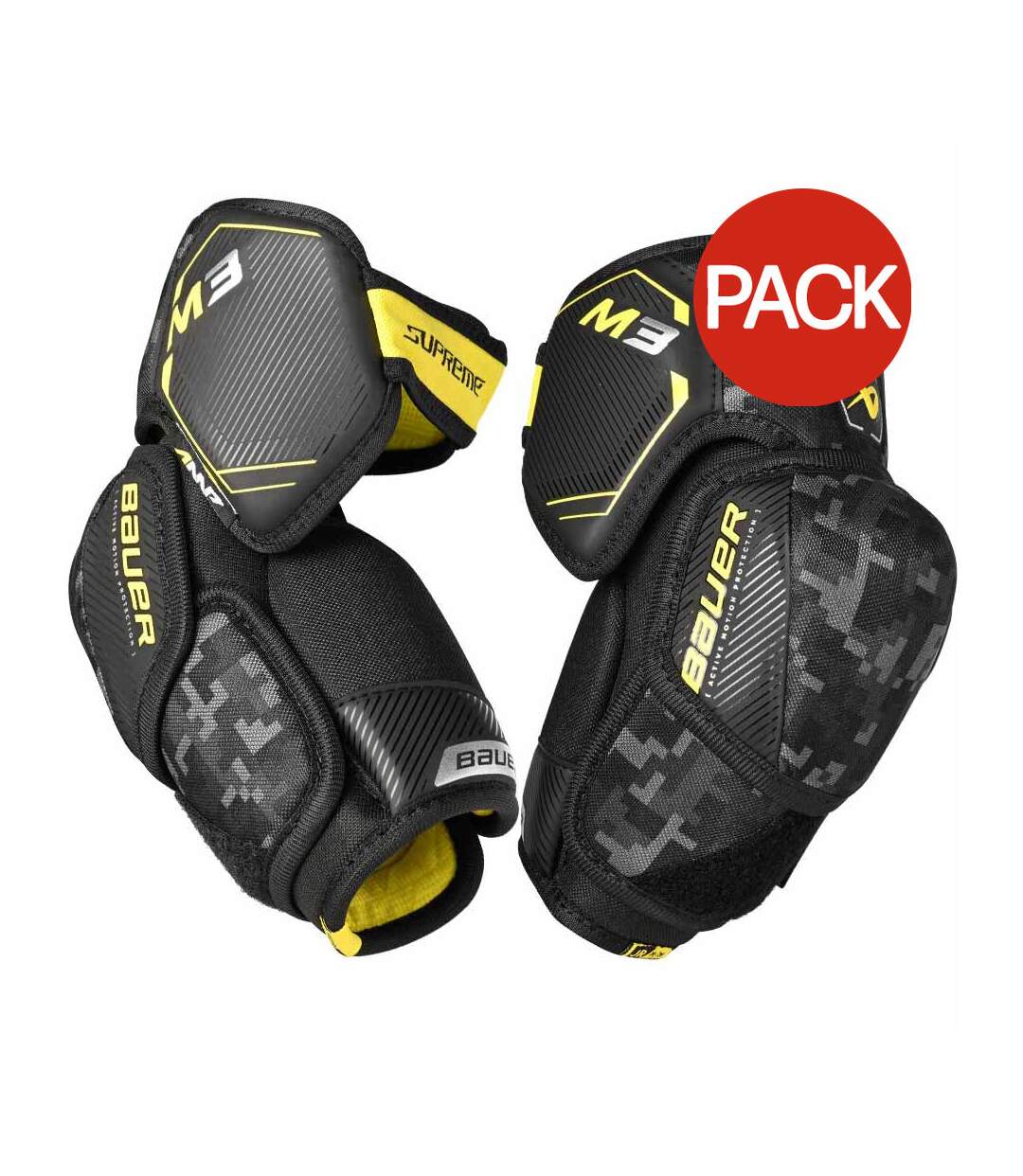 Pack Of 2  Childrens/kids Supreme M3 Elbow Pads  S Black Bauer-1
