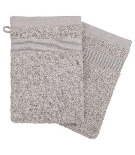 Lot de 2 Gants de Toilette Confort 15x21cm Taupe