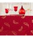 Nappe Imprimé Métallisé Adora 140x240cm Rouge & Or-3