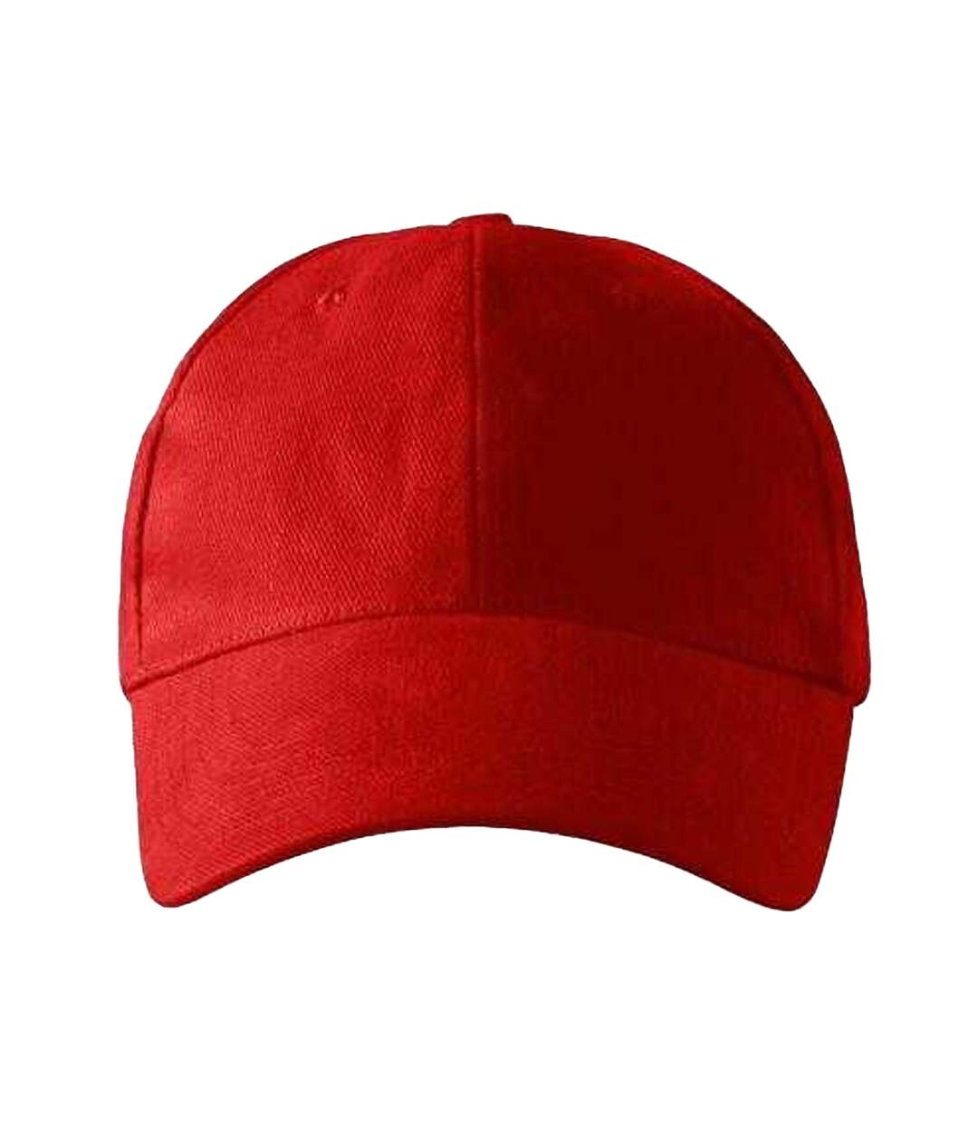 Childrens/kids 6 Panel Baseball Cap Red Malfini-3