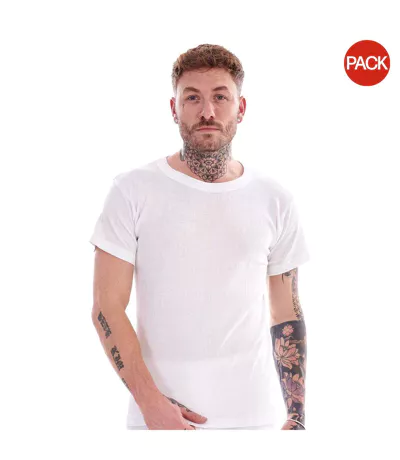 Hauts Thermiques Manches Courtes Homme Blanc Heatforce