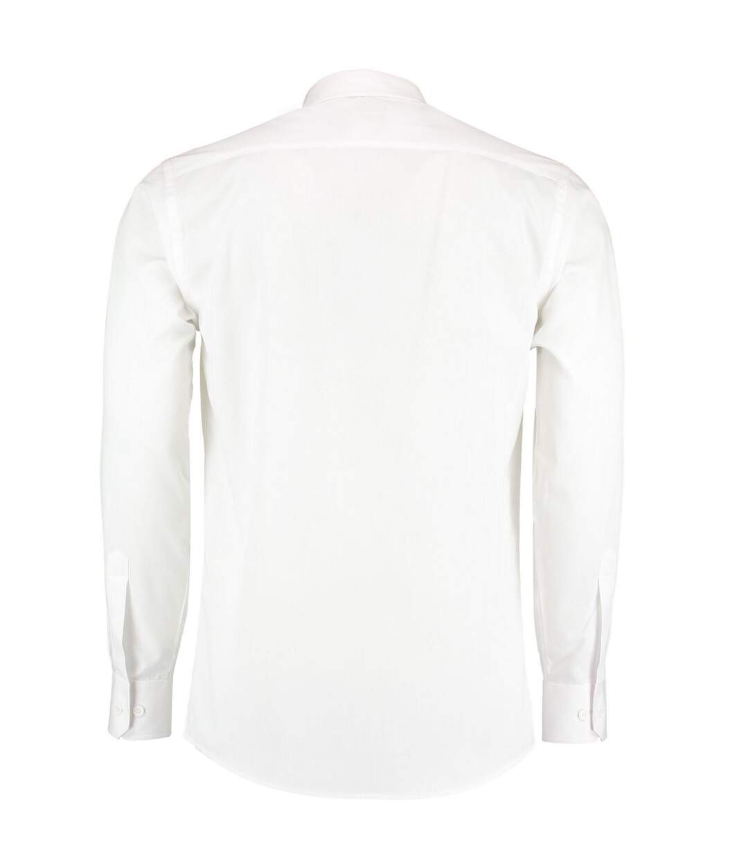 Mens Poplin Tailored Long-sleeve Formal Shirt Blanc Kustom Kit-2