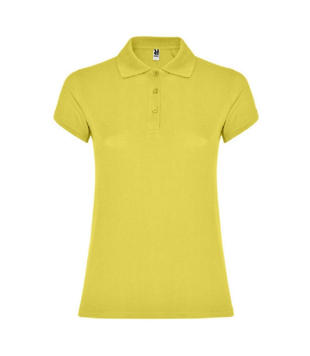 Womens/ladies Star Polo Shirt Amarillo Maiz Roly-1