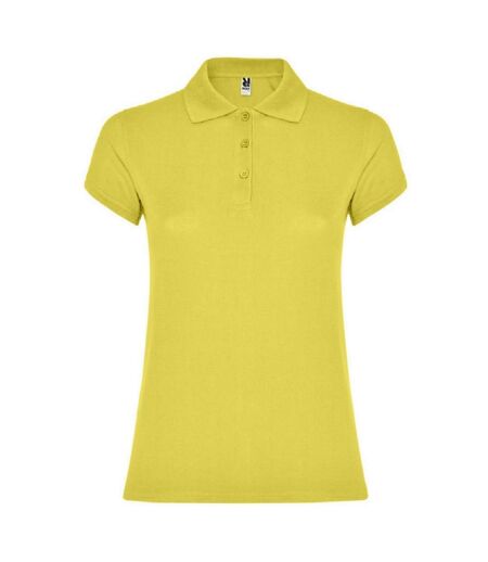 Womens/ladies Star Polo Shirt Amarillo Maiz Roly