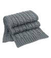 Beechfield Cable Knit Melange Scarf (Light Grey) (One Size) - UTPC3952