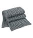 Beechfield Cable Knit Melange Scarf (Black) (One Size) - UTPC3952