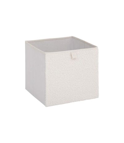Boîte de Rangement Bouclette 31x31cm Blanc
