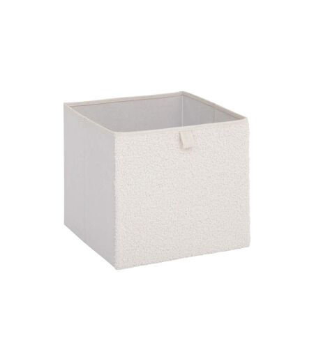 Boîte de Rangement Bouclette 31x31cm Blanc