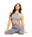 Womens/ladies Racerback Gym Sports Bra Grey Missy Empire-3