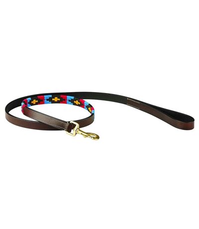 Weatherbeeta Polo Leather Dog Lead (One Size) (Cowdray Brown/Pink/Blue/Yellow) - UTWB1261