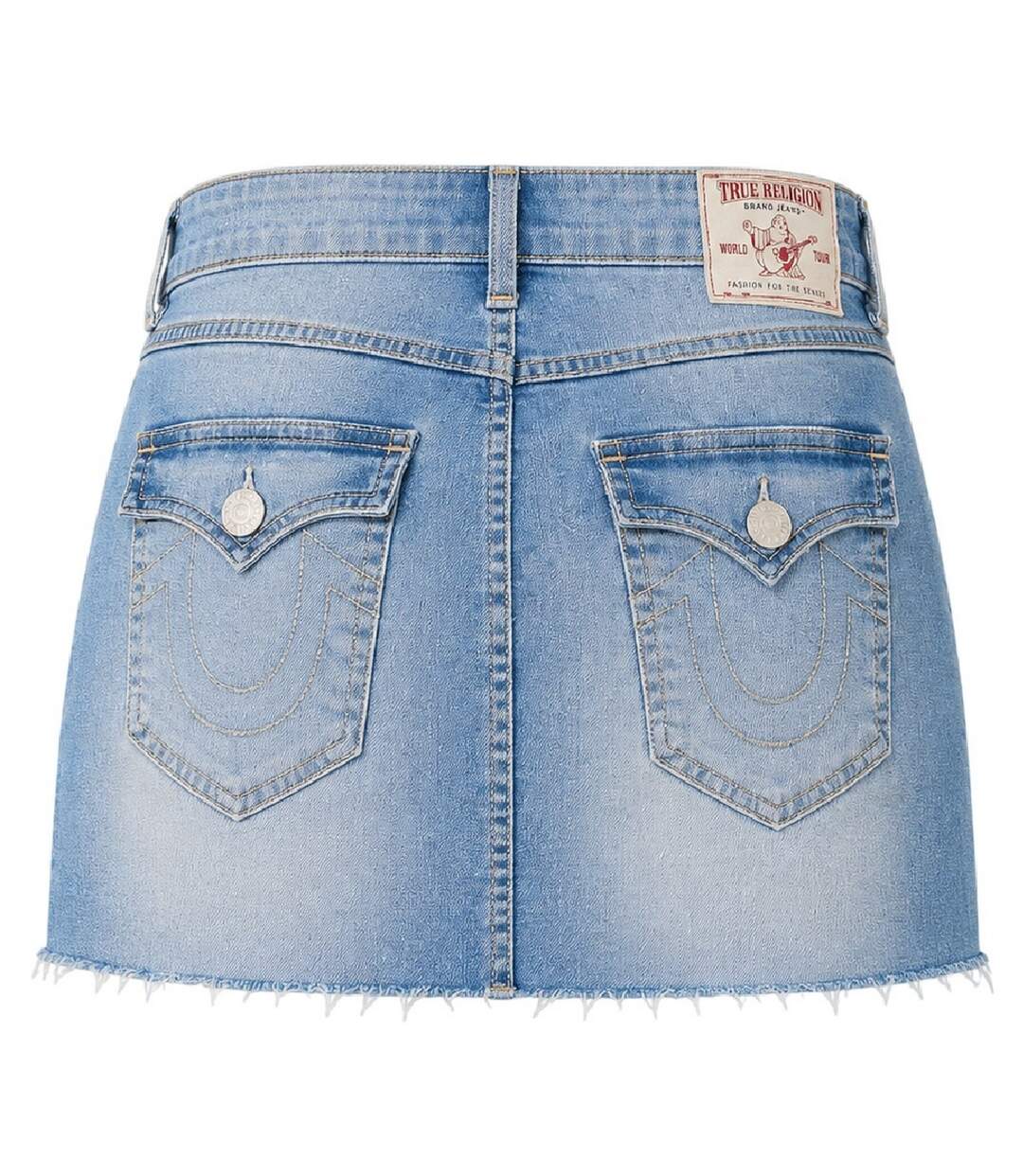 Mini Jupe Motif/style Uni Sadie Femme Doré Délavé True Religion-2