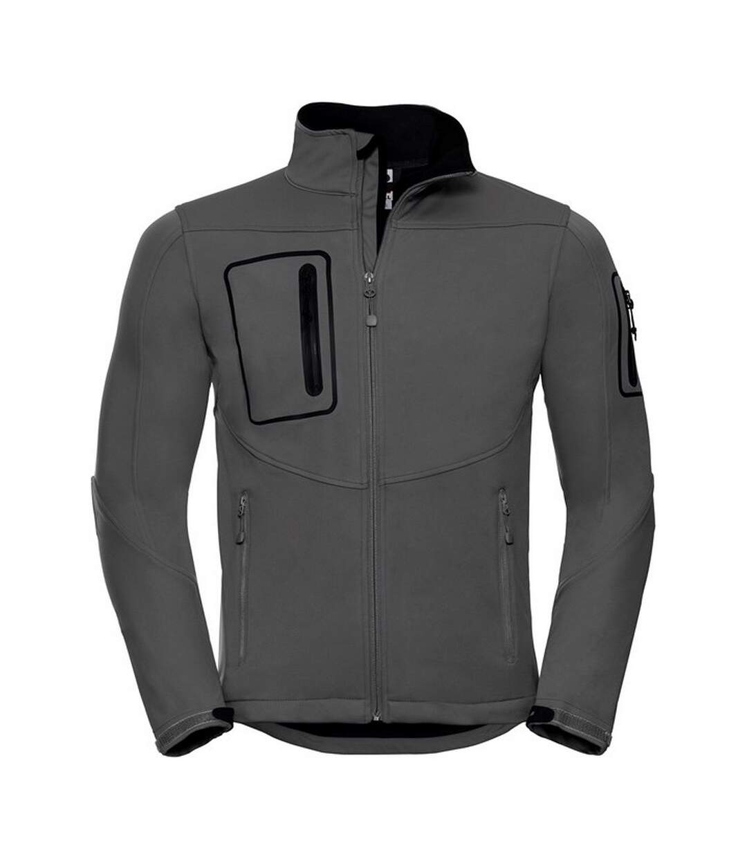 Mens sports soft shell jacket titanium Russell