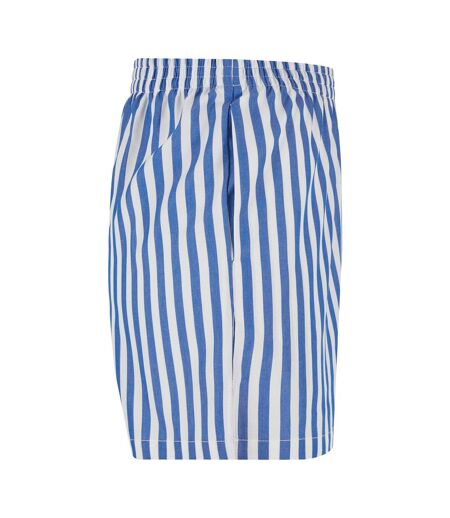 Short Femme Blanc Bleu Urban Classics