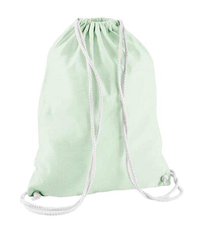 Sac à cordon taille unique turquoise pâle pastel / blanc Westford Mill