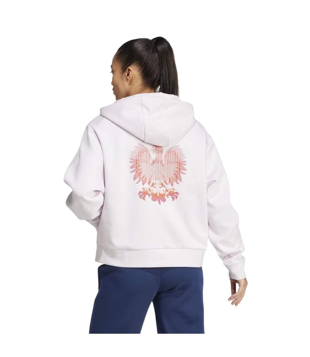 Womens/ladies Poland Back Print Track Jacket Almost Pink Adidas-3