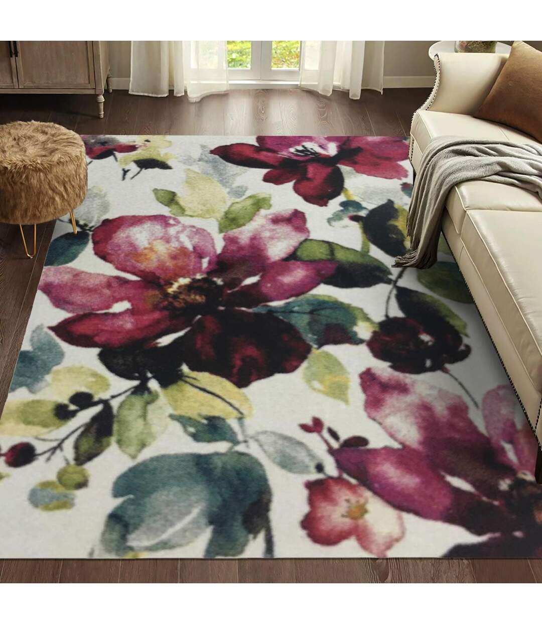 Tapis salon et chambre tissé motif géométrique BELO 17-2