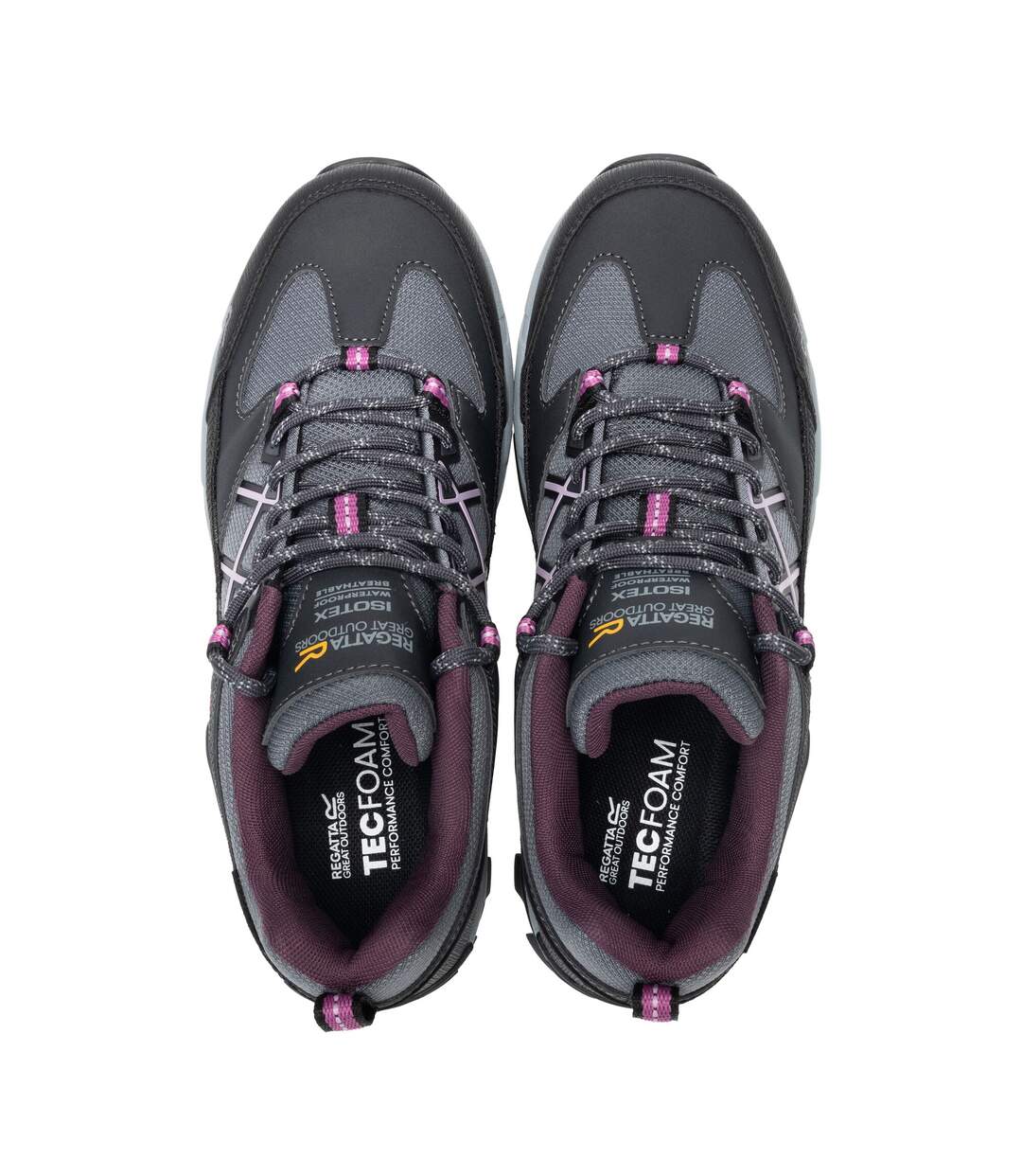 Chaussures De Marche Samaris Femme Anthracite Rose Violet Regatta-4