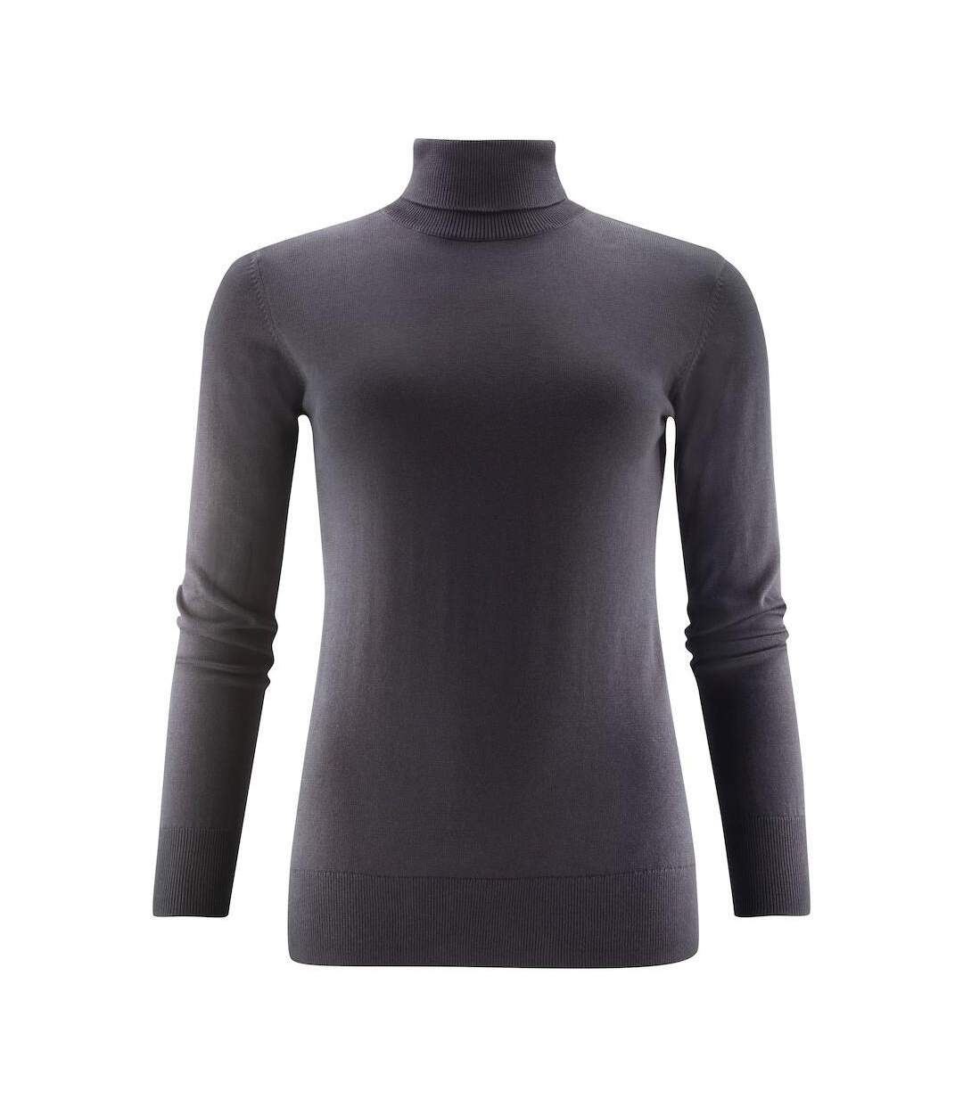 Womens/ladies Ashland Turtle Neck Pullover Black Harvest-1