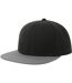 Contrast Sustainable Flat Peak Snapback Cap Black Grey Atlantis-2
