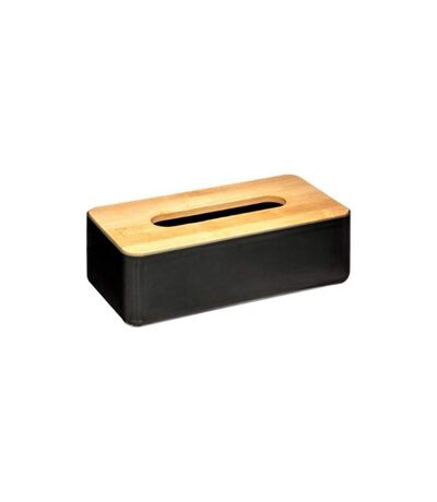 Boîte à Mouchoirs en Bambou Natureo 26cm Noir