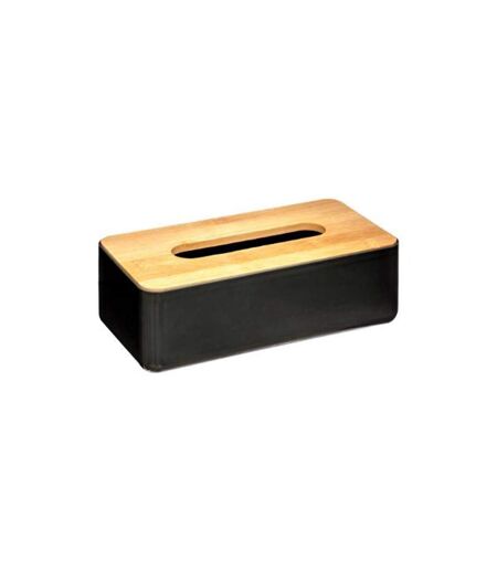 Boîte à Mouchoirs en Bambou Natureo 26cm Noir