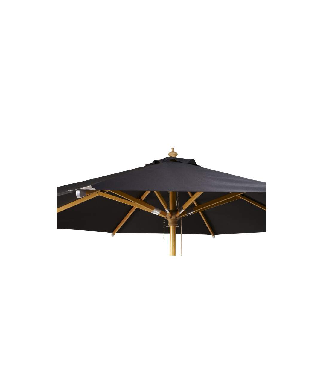 Parasol Design en Bois Naxos 300cm Noir-4