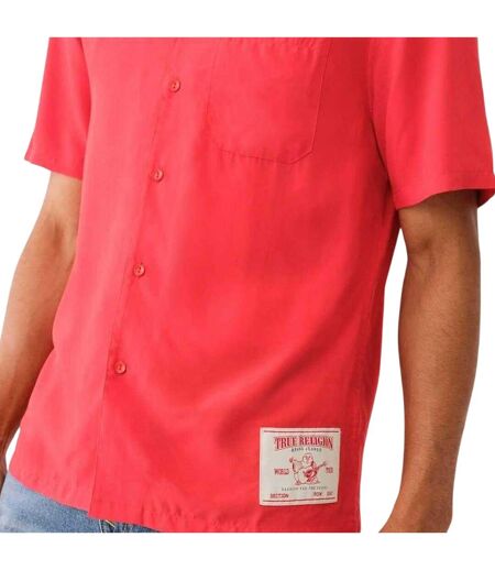 Chemise Manches Courtes Homme Rouge Vif True Religion
