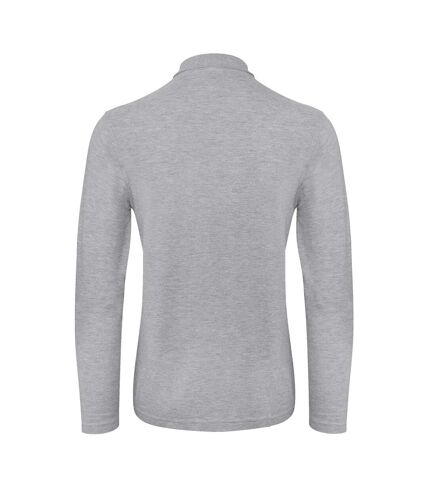 Pack of 2  Id.001 mens long sleeve polo  taupe grey B&C